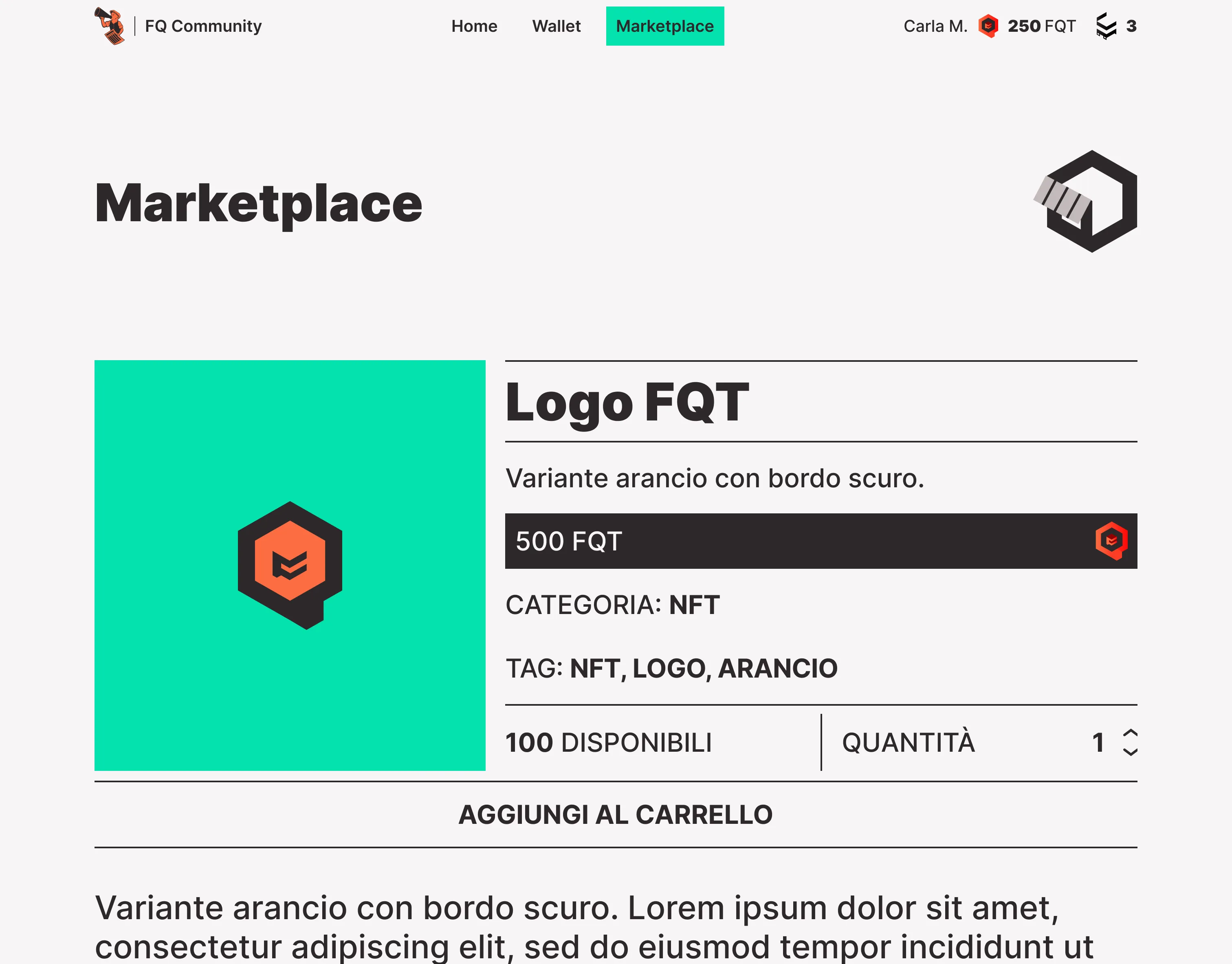 Community de Il Fatto Quotidiano — marketplace screen
