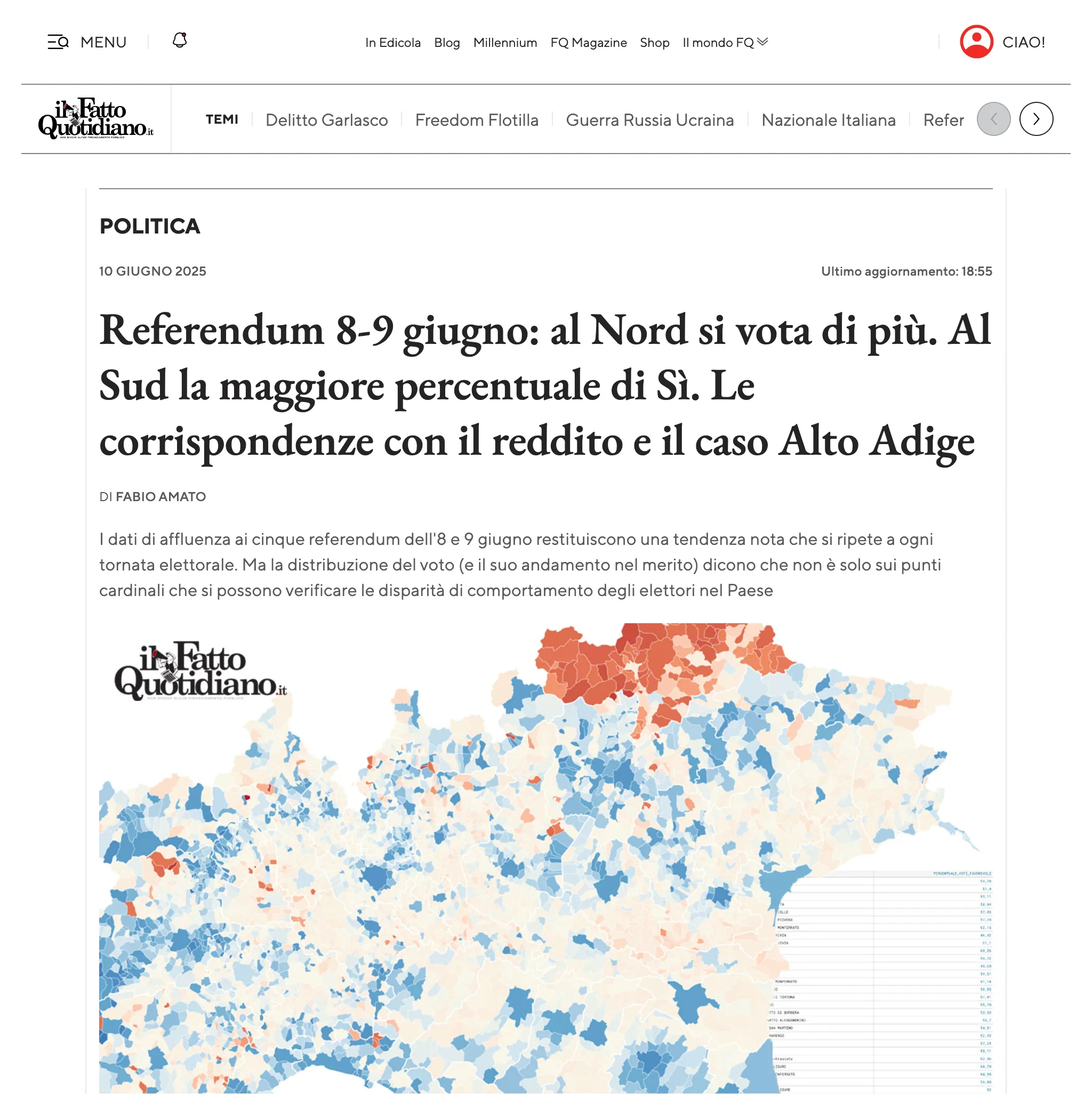 Il Fatto Quotidiano website preview