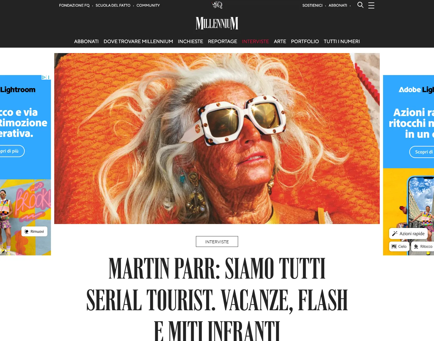 Millennium — desktop home page